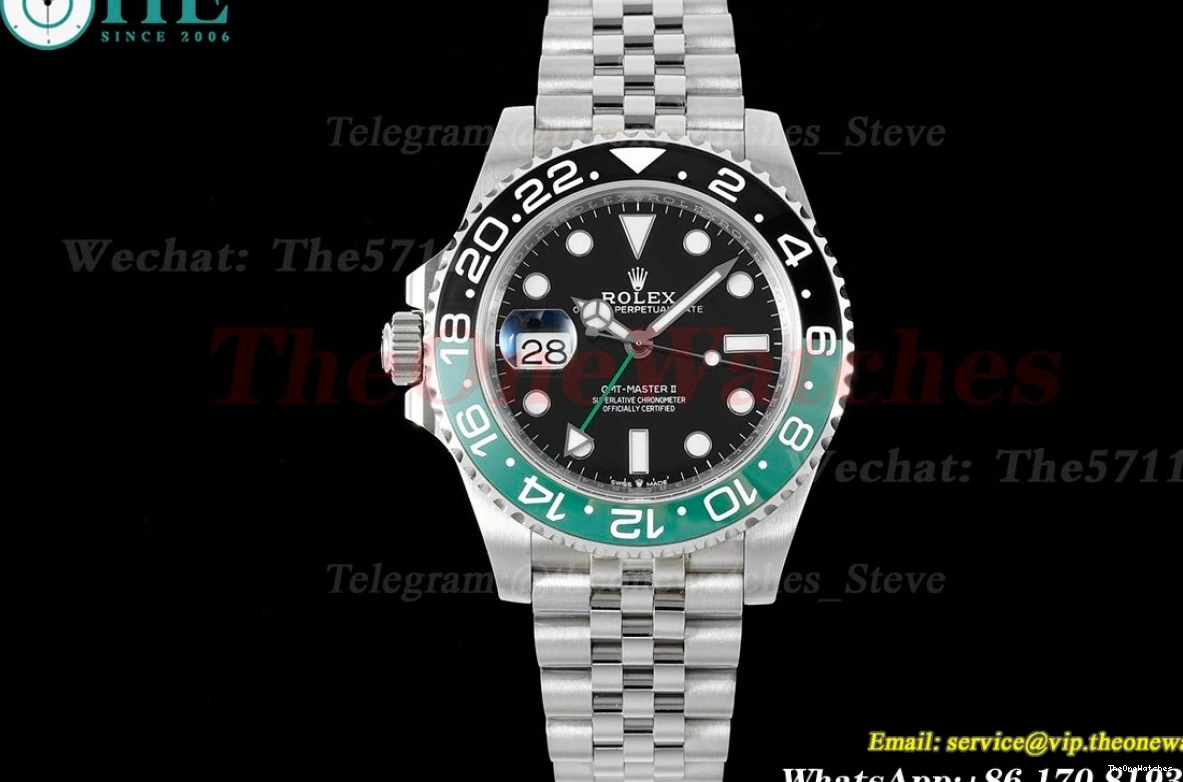 40mm Black VR3186 GMT GMF II Master 126720 Sprite SS Jub Dial SS 0521